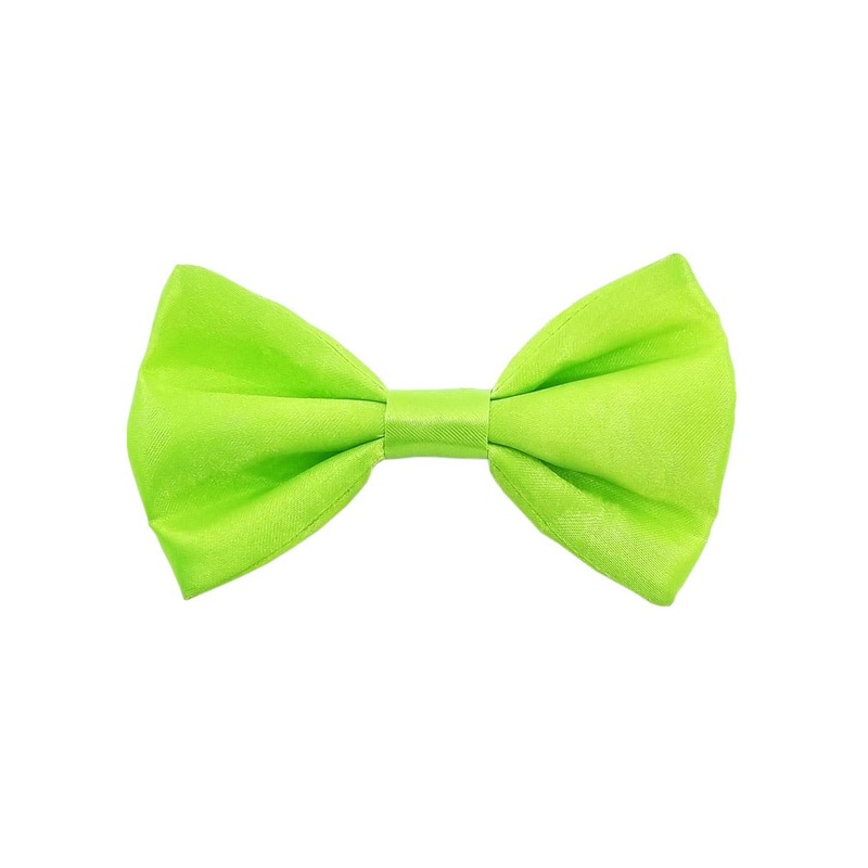 Satin Neon Green Bow Tie Costume Accessory