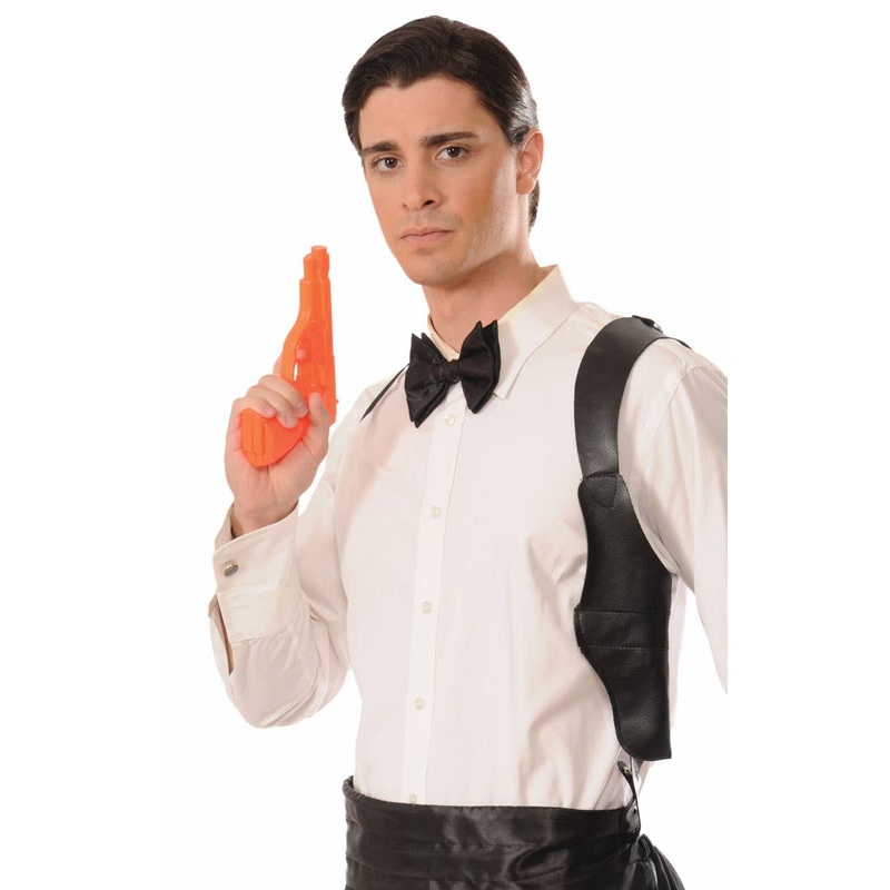 Secret Agent Black Shoulder Holster with Gun