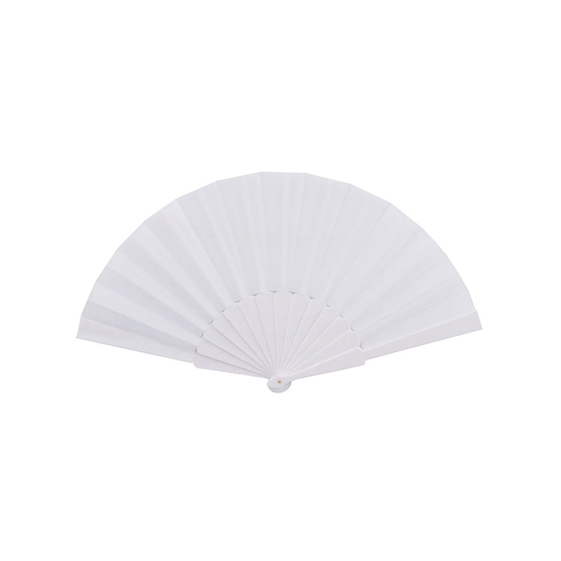 Solid White Hand Held Costume Fan