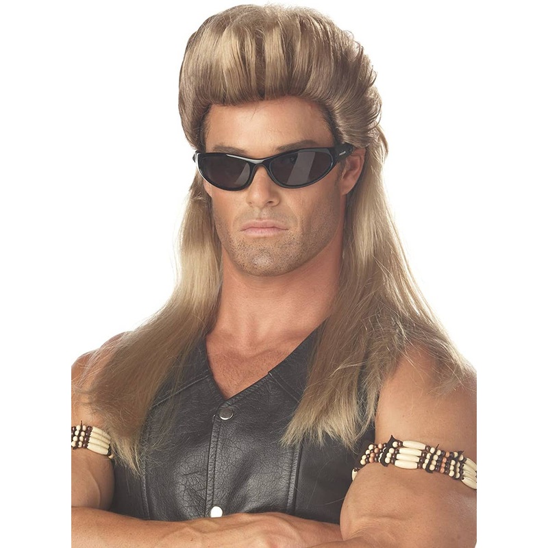 Bail Enforcer Mens Blonde Mullet Wig