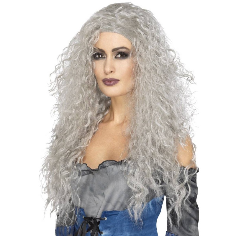 Banshee Womens Grey Halloween Wig