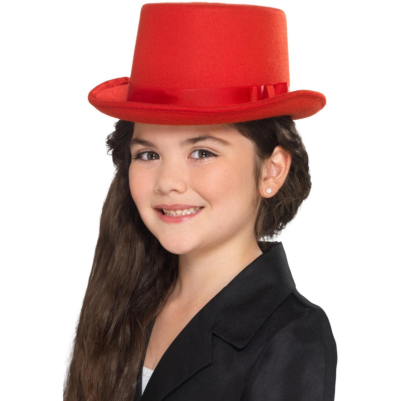 Basic Red Girls Costume Top Hat