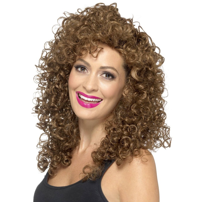 Boogie Babe Brown Curly Wig