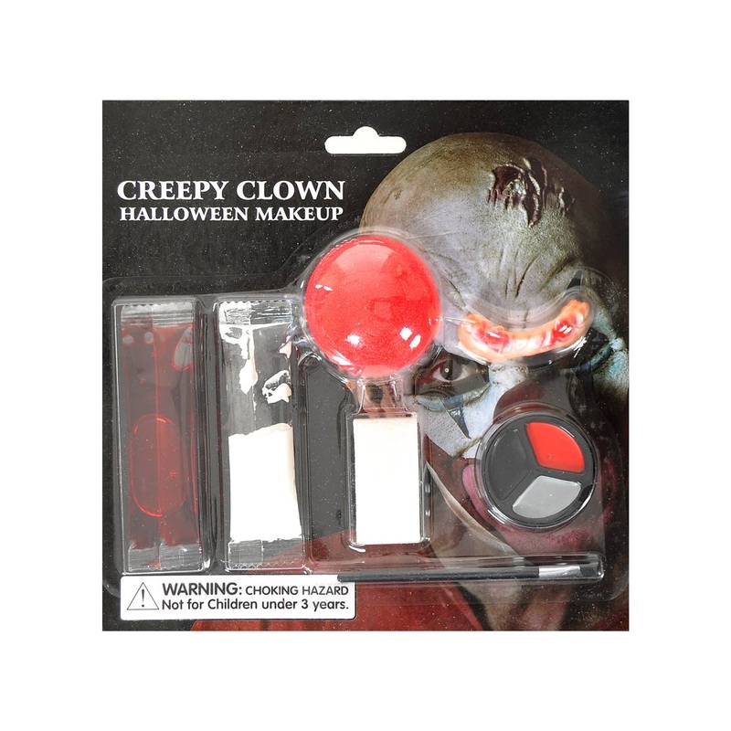 Creepy Clown 7 Piece Halloween Makeup Kit