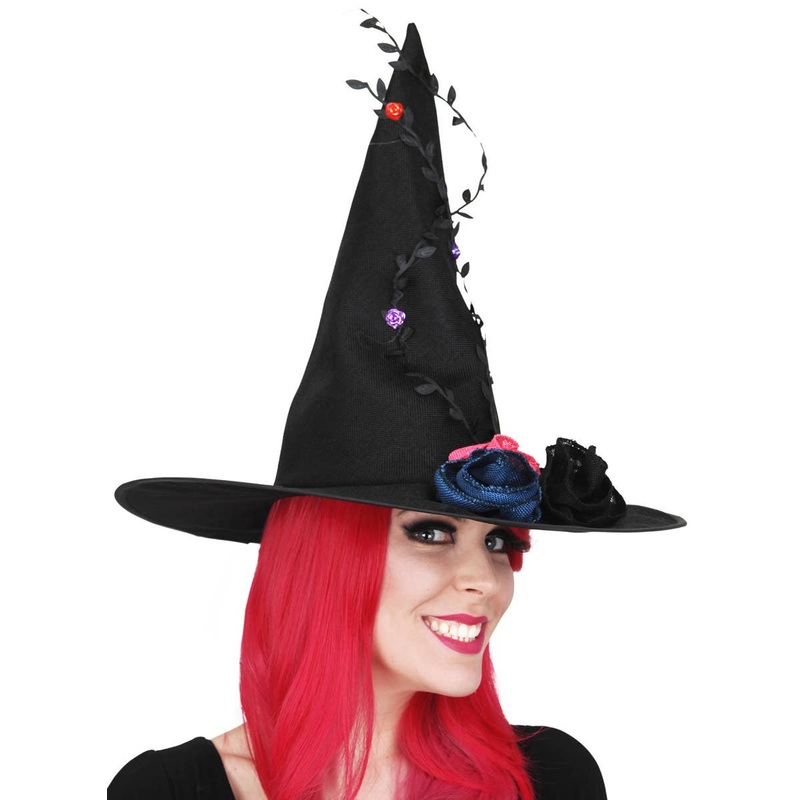 Elegant Black Vintage Witch Costume Hat