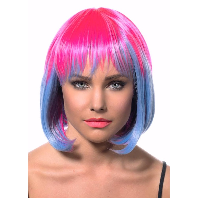 Eliza Pink & Blue Two-Tone Deluxe Bob Wig