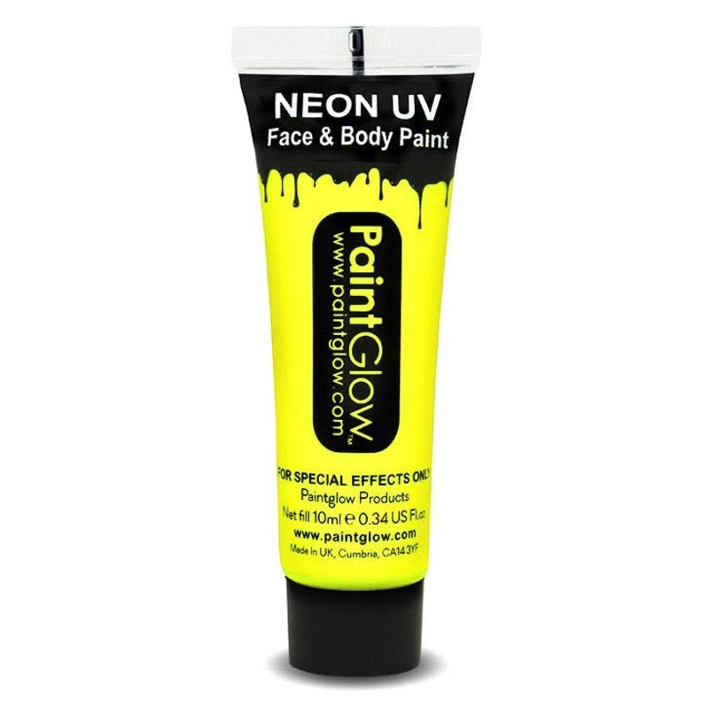 Face and Body UV Reactive Cream Makeup - Neon Yellow