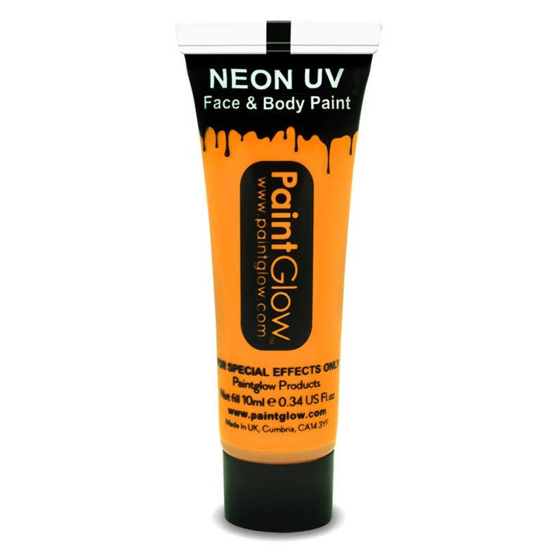 Face and Body UV Reactive Cream Makeup - Sun Orange