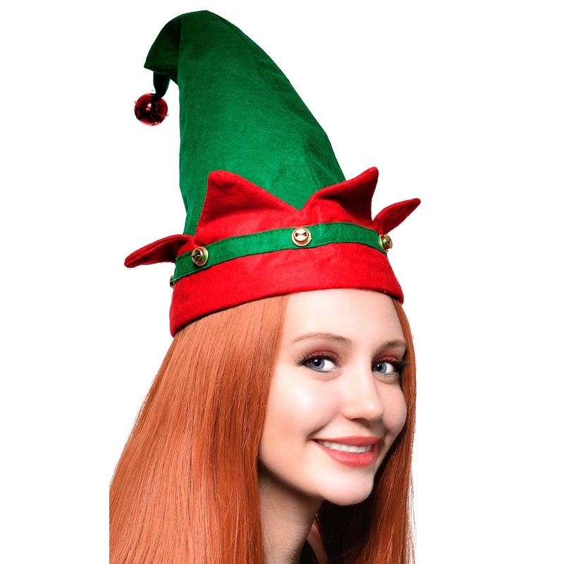 Festive Elf Adults Novelty Christmas Costume Hat