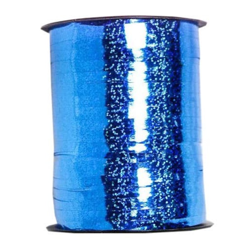 Holographic Royal Blue 455m Long Curling Ribbon