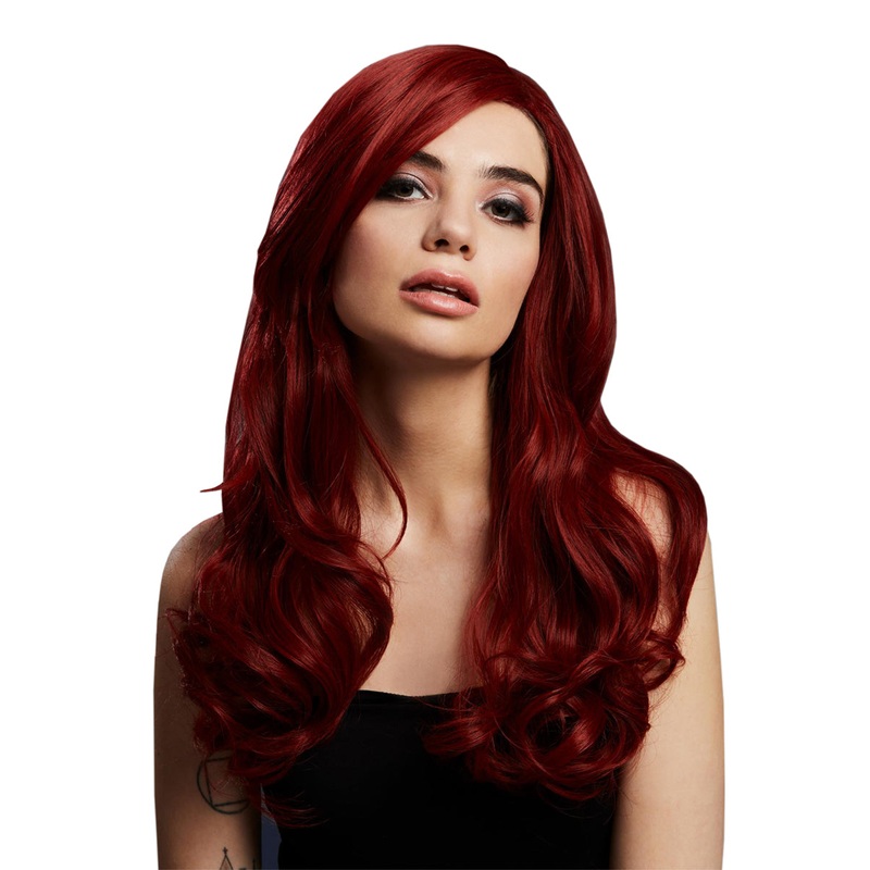 Khloe Ruby Red True Blend Womens Wavy Fashion Wig