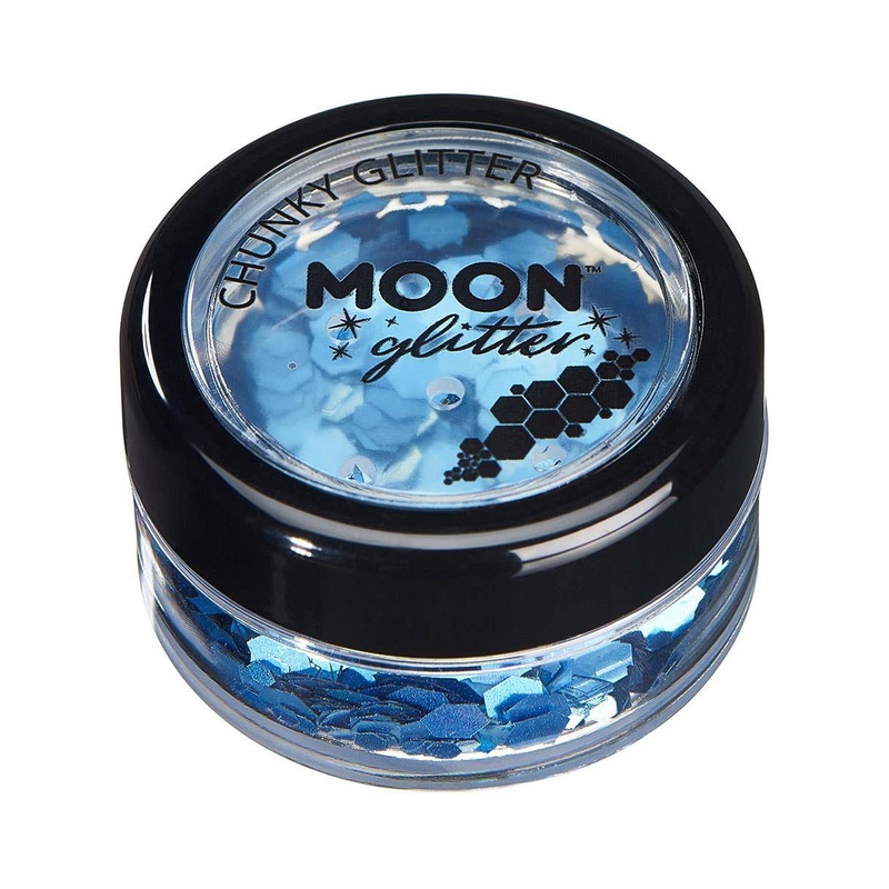 Moon Glitter Holographic Blue Chunky Loose Glitter