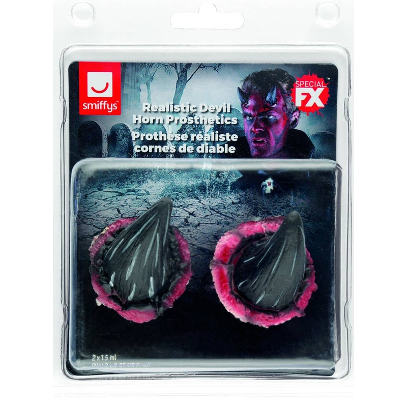 Realistic Black Devil Horns Halloween Prosthetics