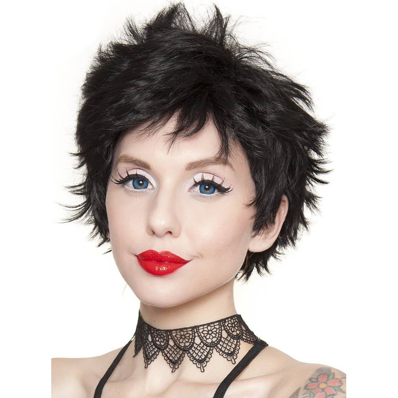 Sassi Short Spikey Black Womens Fashion Wig