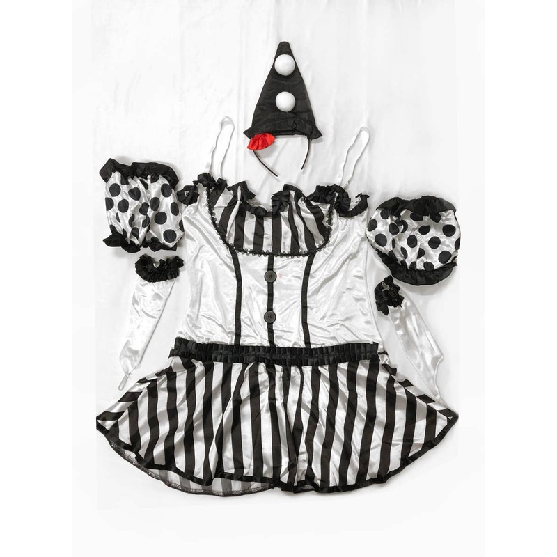 Sexy Black and White Mime Clown - Size Large