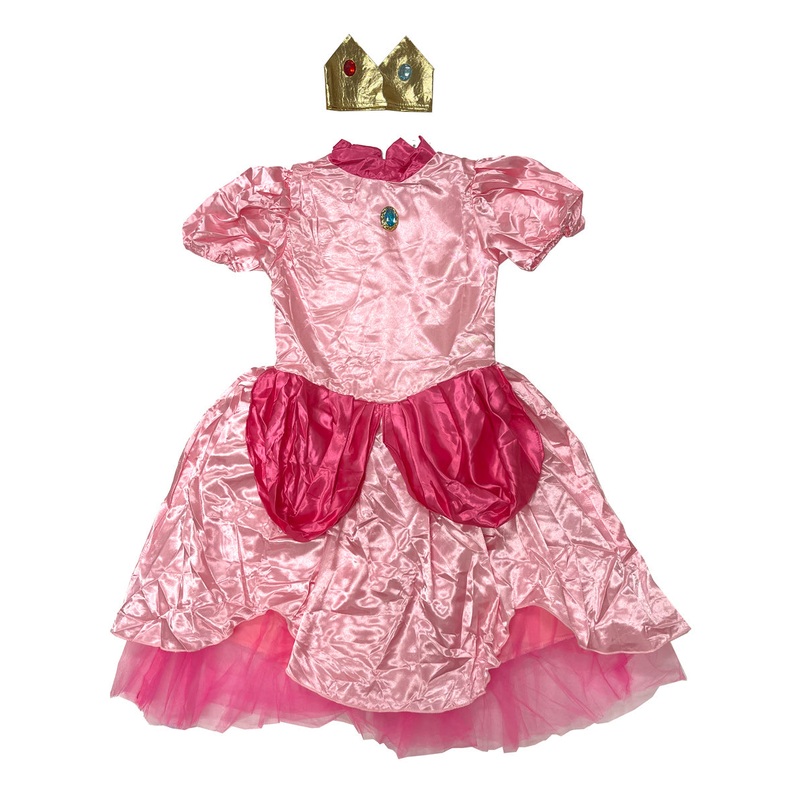 Super Mario Girls Princess Peach Costume  Size X-Large
