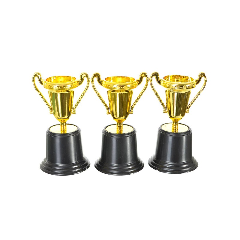 13cm Gold Trophies 3 Pack Party Favours