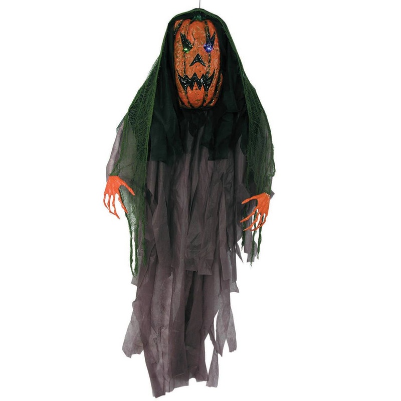 6 Foot Evil Pumpkin Light Up Halloween Decoration