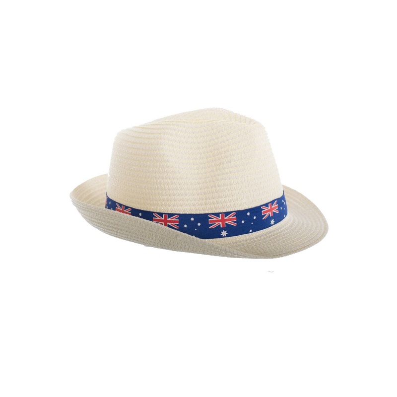 Australia Day Cream Woven Trilby Hat