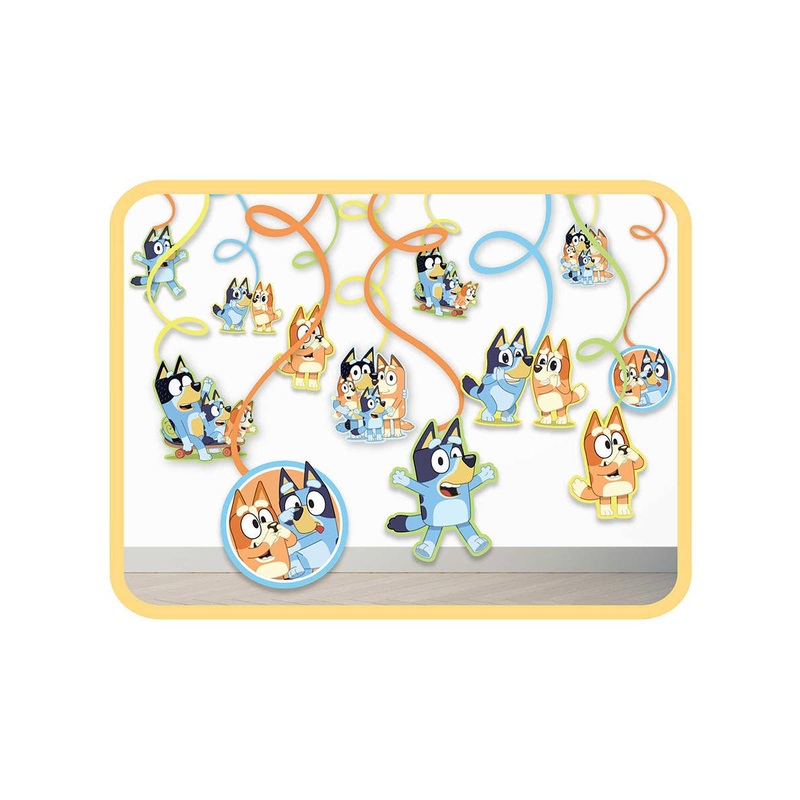Bluey Hanging Spirals Party Decoration