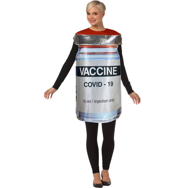 Covid 19 Vaccine Bottle Adults Funny Dress Up Costume