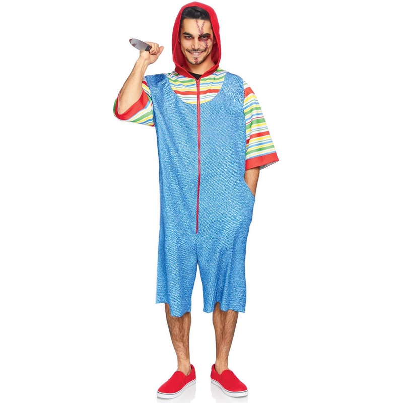 Creepy Killer Doll Mens Chucky Halloween Costume