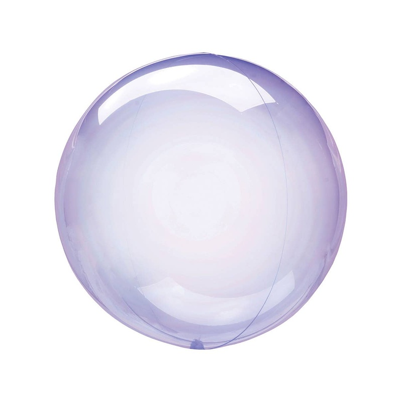 Crystal Clearz Purple 50cm Round Bubble Balloon