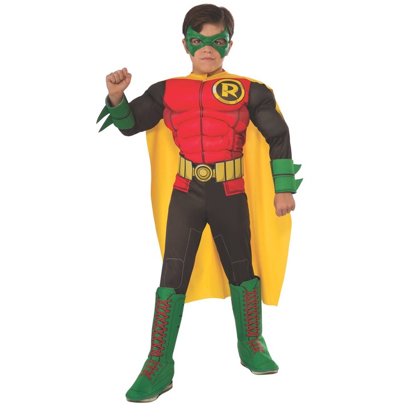 DC Comics Boys Muscle Chest Robin Superhero Costume