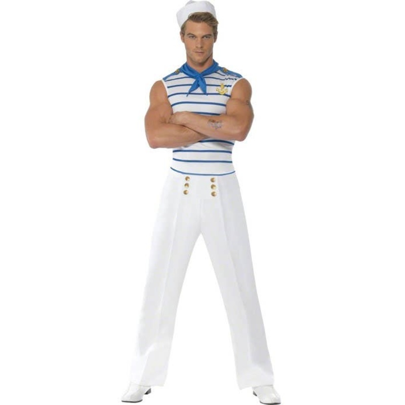 Fever Mens Sexy French Sailor Fancy Dress Costume
