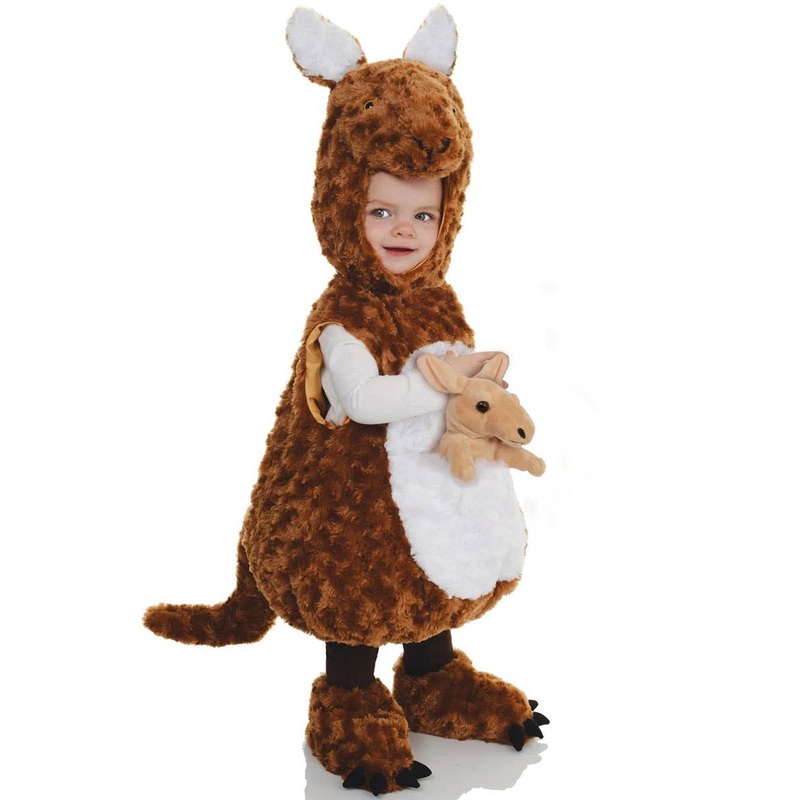 Fluffy Brown Infant Belly Baby Kangaroo Costume