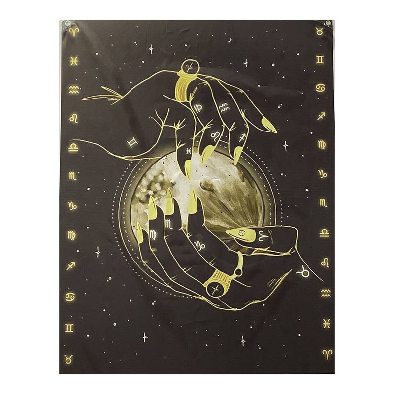 Hanging 81x100cm Astrology Hands Curtain Halloween Decoration
