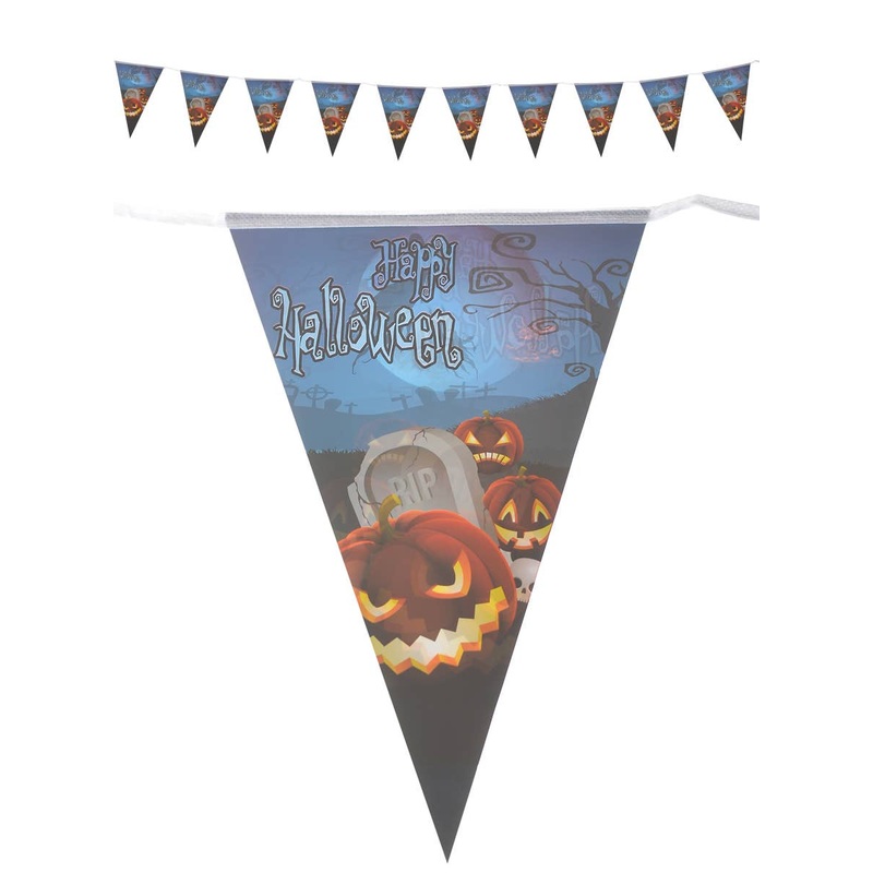 Happy Halloween Blue Pumpkin Bunting Decoration