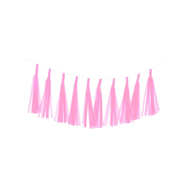 Light Pink 9 Pack 35cm Decorative Paper Tassels