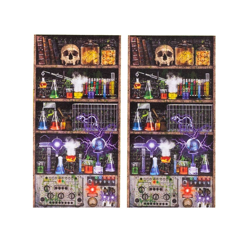 Mad Scientist Photo Backdrop Set Halloween Decoration