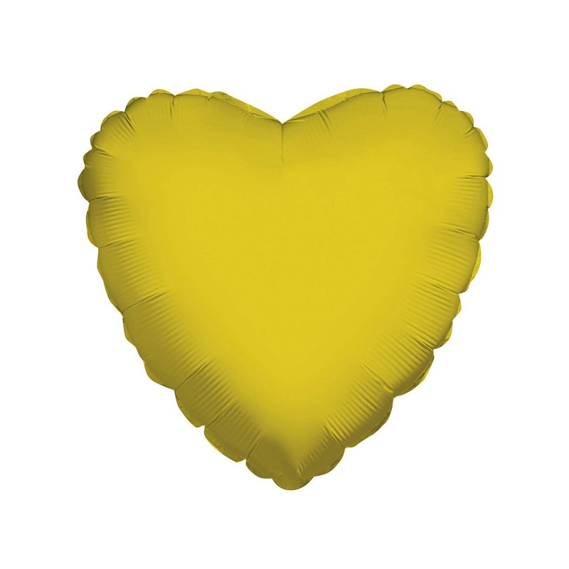 Metallic Gold Heart Shaped 46cm Foil Balloon
