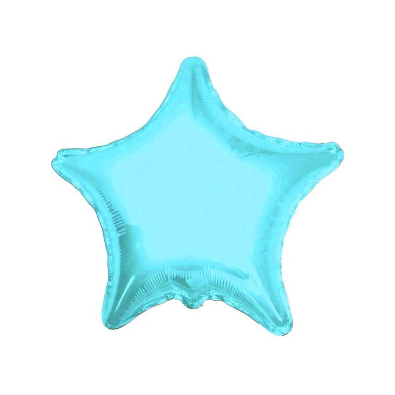 Metallic Turquoise Blue Star Shaped 46cm Foil Balloon