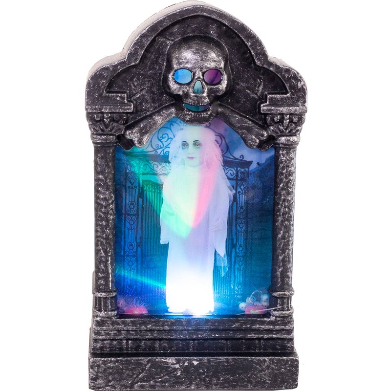 Mini Light Up Ghost Bride Tombstone Tabletop Decoration