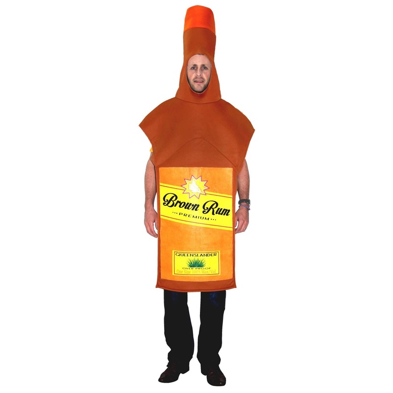 Novelty Brown Rum Bottle Adults Costume