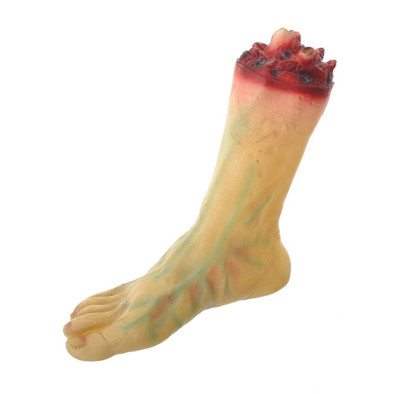 Realistic Severed Zombie Foot Halloween Decoration