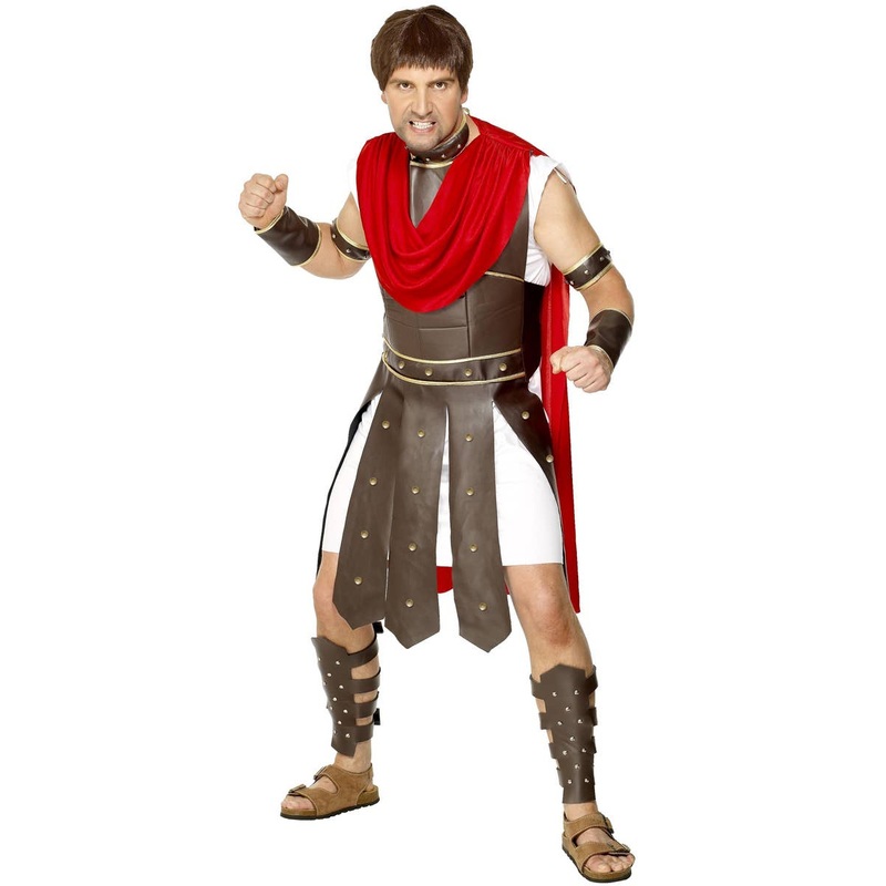 Rugged Brown Roman Centurion Soldier Mens Costume