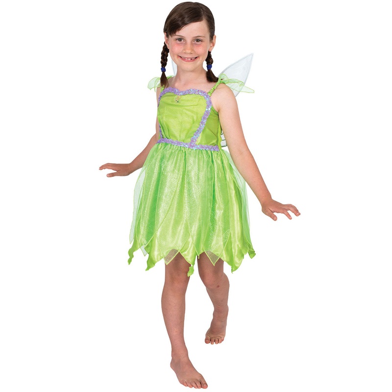 Tinkerbell Girls Deluxe Green Fairy Costume