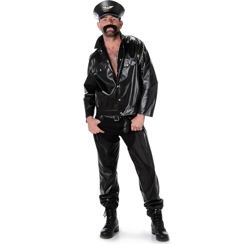 Bad Biker Mens Village People Costume
