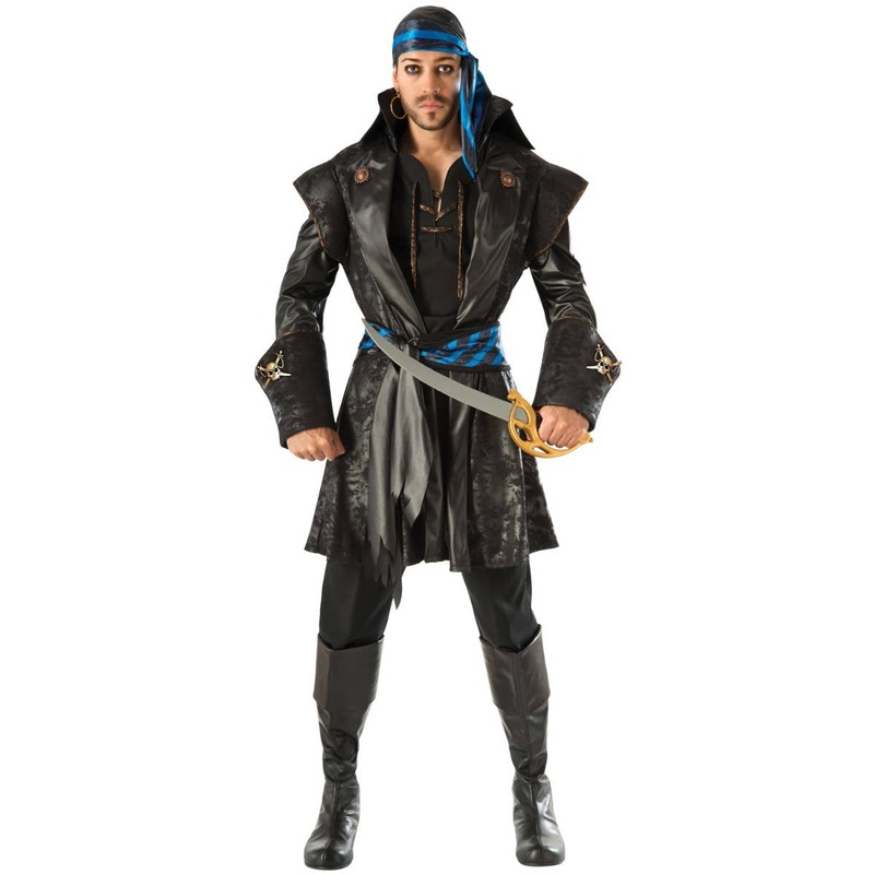 Captain Blackheart Mens Pirate Fancy Dress Costume