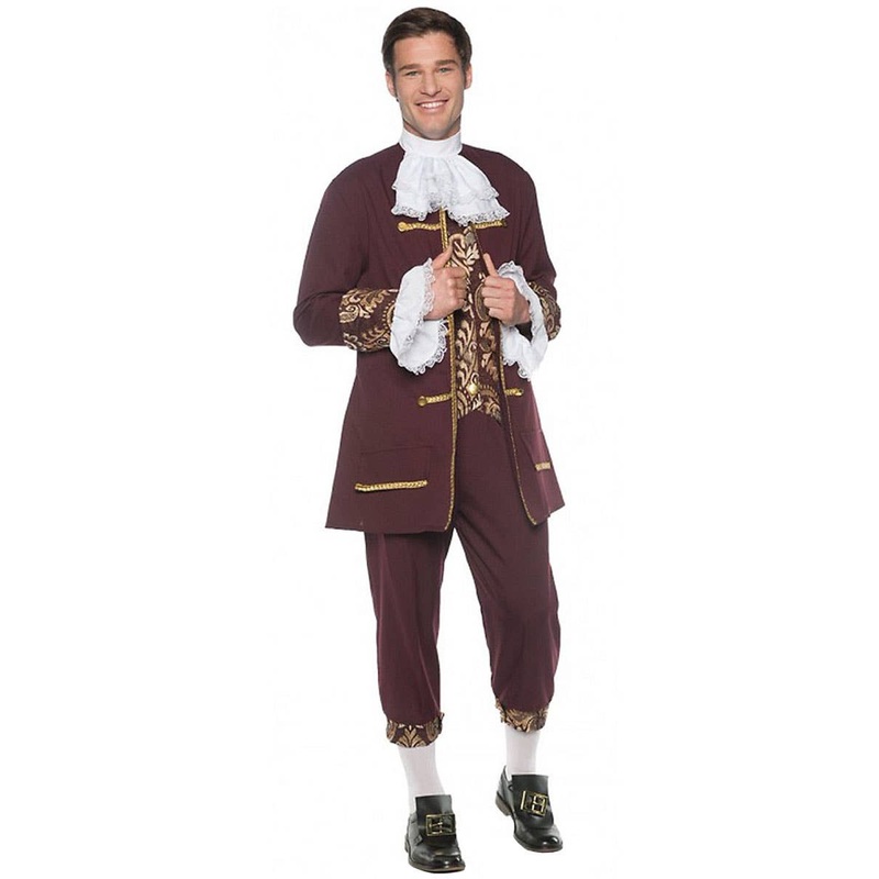 Colonial Gentleman Plus Size Mens Dress Up Costume