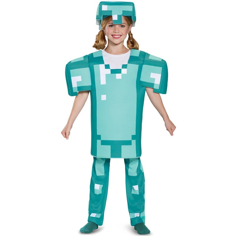 Deluxe Minecraft Diamond Armour Kids Book Week Costume
