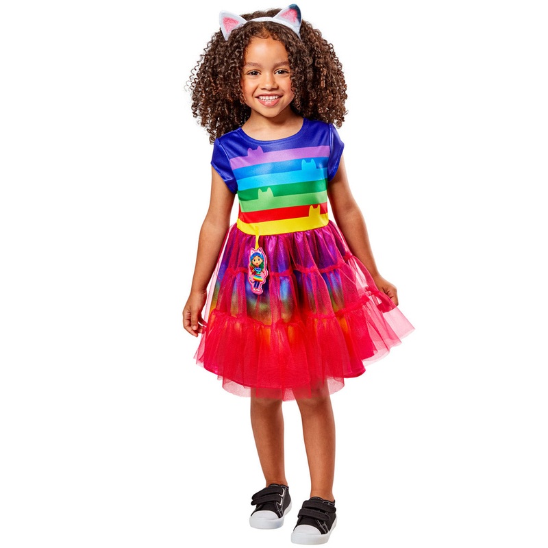 Gabbys Doll House Rainbow Cat Girls Character Costume