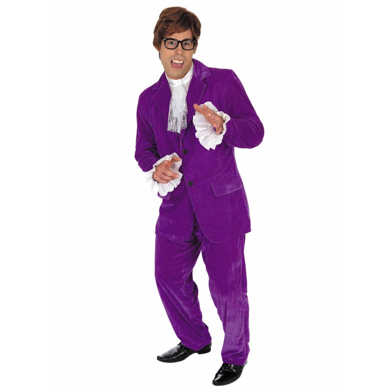 Groovy Mens 1960s Purple Costume Suit