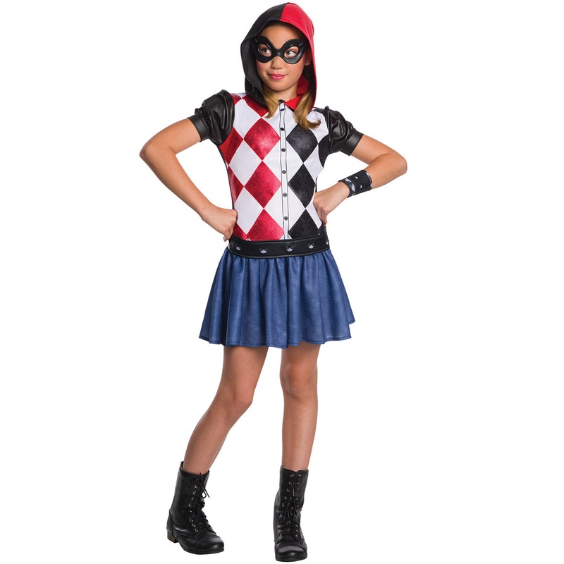 Harley Quinn Hooded DC Superhero Girls Costume