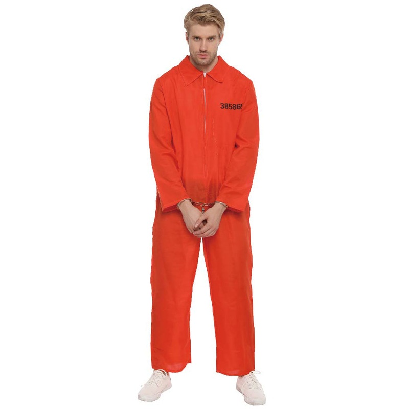 Imprisoned Mens Orange Convict Costume