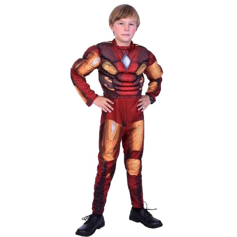 Iron Hero Muscle Chest Boys Costume